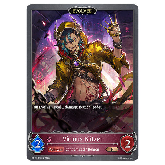 Vicious Blitzer BP19-087EN card from the Shadowverse: Evolve set Eightfold Retribution & Omens and Heirs