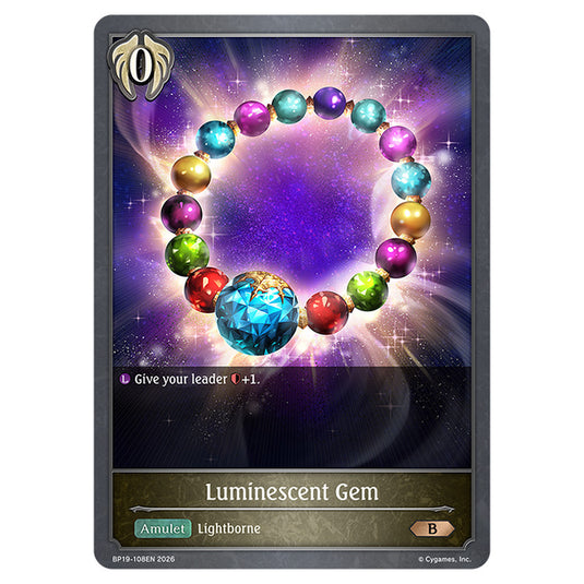Luminescent Gem BP19-108EN card from the Shadowverse: Evolve set Eightfold Retribution & Omens and Heirs