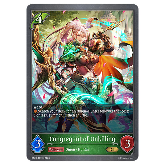 Congregant of Unkilling BP20-007EN card from the Shadowverse: Evolve set Eightfold Retribution & Omens and Heirs