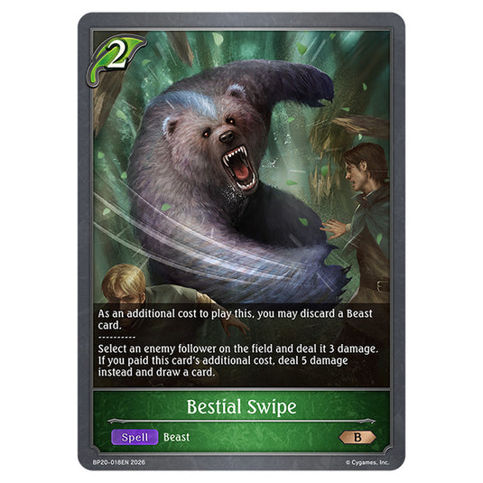 Bestial Swipe BP20-018EN card from the Shadowverse: Evolve set Eightfold Retribution & Omens and Heirs