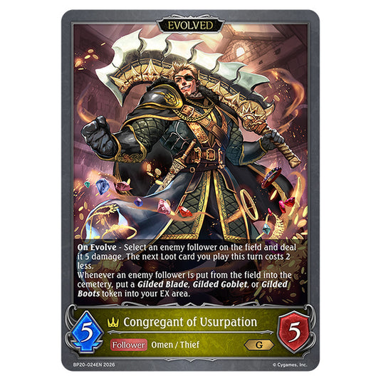 Congregant of Usurpation BP20-024EN card from the Shadowverse: Evolve set Eightfold Retribution & Omens and Heirs