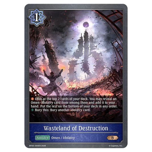 Wasteland of Destruction BP20-055EN card from the Shadowverse: Evolve set Eightfold Retribution & Omens and Heirs