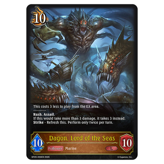 Dagon, Lord of the Seas BP20-059EN card from the Shadowverse: Evolve set Eightfold Retribution & Omens and Heirs