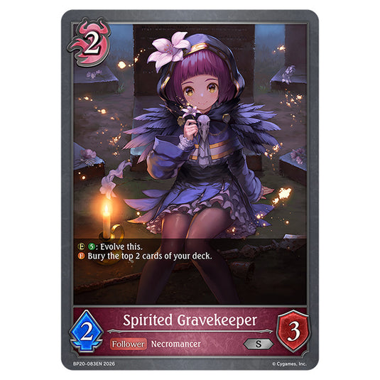 Spirited Gravekeeper BP20-083EN card from the Shadowverse: Evolve set Eightfold Retribution & Omens and Heirs