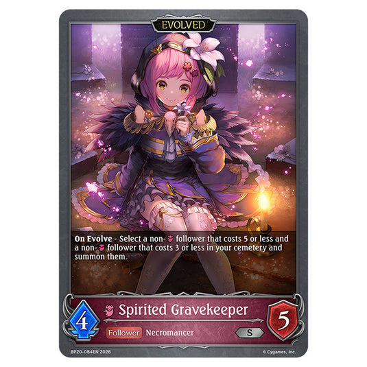 Spirited Gravekeeper BP20-084EN card from the Shadowverse: Evolve set Eightfold Retribution & Omens and Heirs