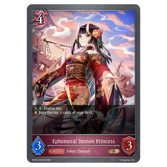 Ephemeral Demon Princess BP20-087EN card from the Shadowverse: Evolve set Eightfold Retribution & Omens and Heirs