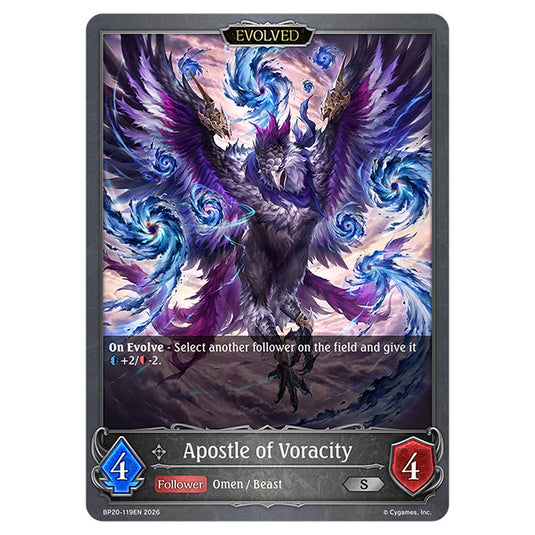 Apostle of Voracity BP20-119EN card from the Shadowverse: Evolve set Eightfold Retribution & Omens and Heirs