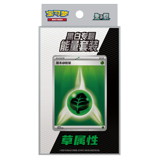 Pokemon - Black Thunder Torrent & White Flame Burst - Energy Themed Set - Grass (Simplified Chinese)