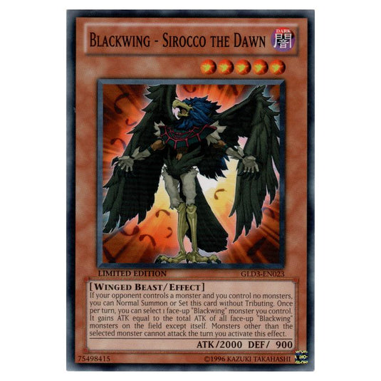 Yu-Gi-Oh! - Gold Series 3 - Blackwing - Sirocco the Dawn (Common) GLD3-EN023