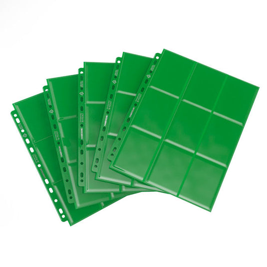Gamegenic - Sideloading 18-Pocket Pages 10 pcs pack Green