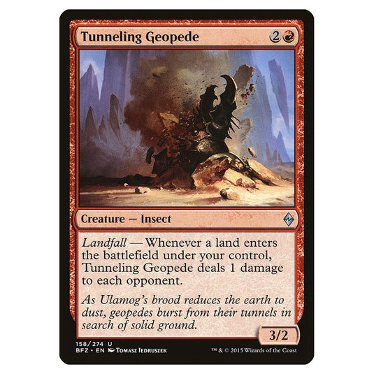 Magic The Gathering - Battle For Zendikar - Tunneling Geopede - 158/274 (Foil)