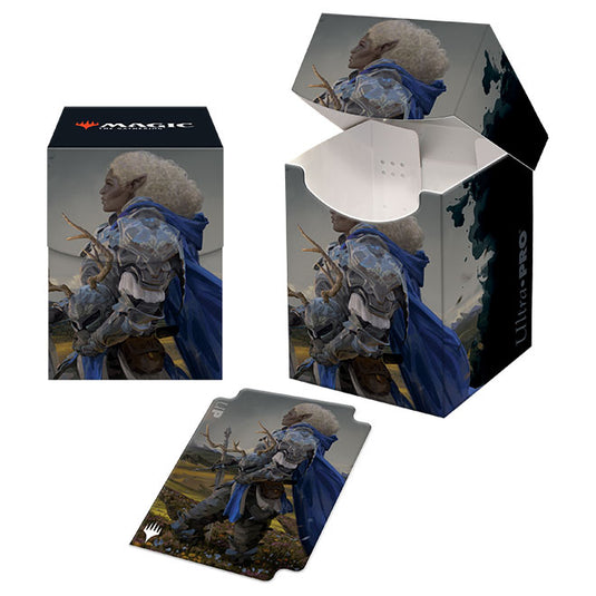 Ultra Pro - Magic The Gathering - Adventures in the Forgotten Realms - Pro 100+ Deck Box And 100 Sleeves - Galea, Kindler of Hope