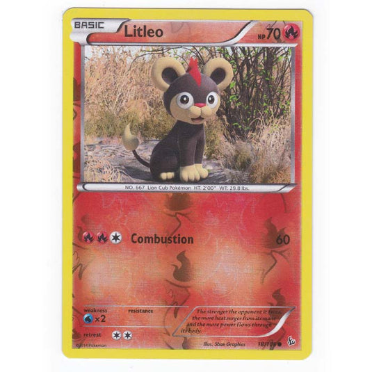 Pokemon - XY - Flashfire - (Reverse Holo) Litleo - 18/106