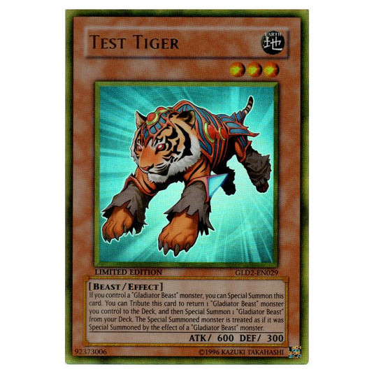 Yu-Gi-Oh! - Gold Series 2009 - Test Tiger (Gold Rare) GLD2-EN029