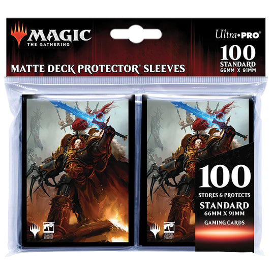 Ultra Pro - Magic the Gathering - Warhammer 40k Commander - Standard Sleeves (100 Sleeves) - Abaddon the Despoiler