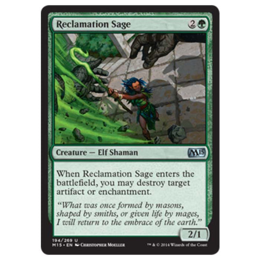 Magic the Gathering - M15 Core Set - Reclamation Sage - 194/269