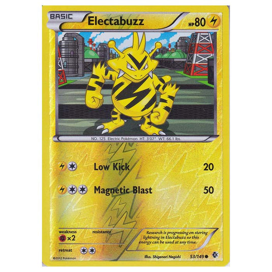 Pokemon - Black & White - Boundaries Crossed (Reverse Holo) - Electabuzz 53/149