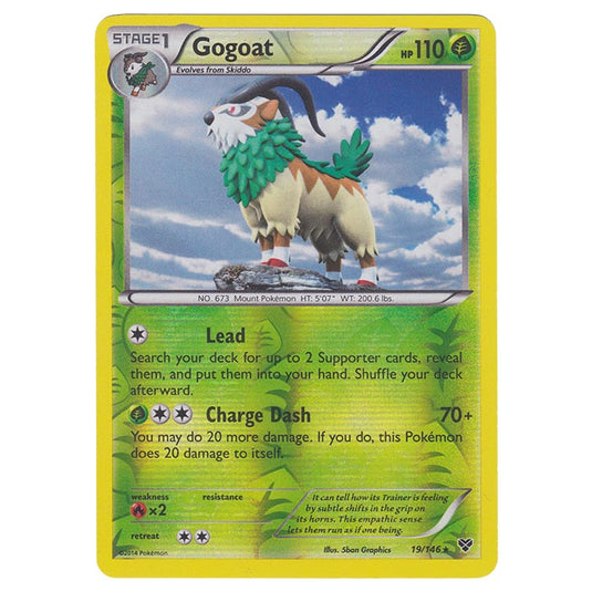 Pokemon - XY Base Set - (Reverse Holo) Gogoat - 19/146