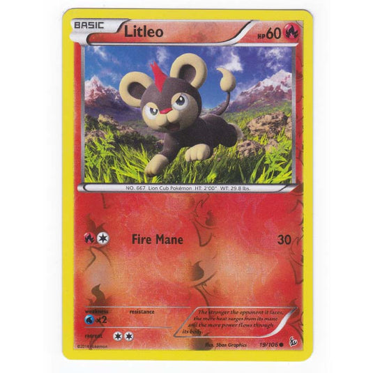 Pokemon - XY - Flashfire - (Reverse Holo) Litleo - 19/106
