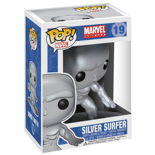 Funko Pop! - Marvel Bobble Head - #19 Silver Surfer - 4" Vinyl Figure