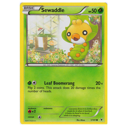 Pokemon - Black & White - Noble Victories - Sewaddle 1/101
