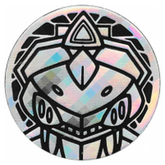 Pokemon - Black & Silver Crosshatch Genesect Coin