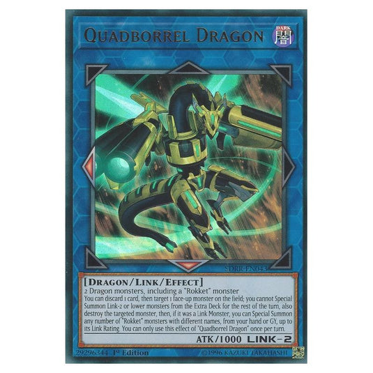 Yu-Gi-Oh! - Structure Deck - Rokket Revolt - Quadborrel Dragon (Ultra Rare) SDRR-EN043
