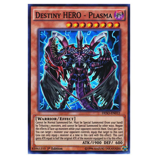 Yu-Gi-Oh! - Destiny Soldiers - Destiny HERO - Plasma (Super Rare) DESO-EN012
