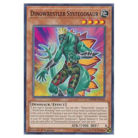 Yu-Gi-Oh! - 2019 Gold Sarcophagus Tin Mega Pack - Dinowrestler Systegosaur (Common) MP19-EN159