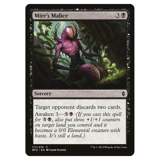 Magic The Gathering - Battle For Zendikar - Mire's Malice - 117/274
