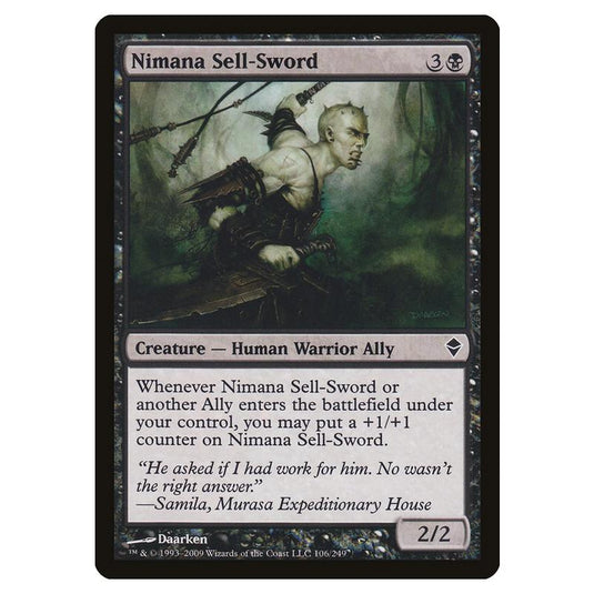 Magic The Gathering - Zendikar - Nimana Sell-sword - 106/249 (Foil)
