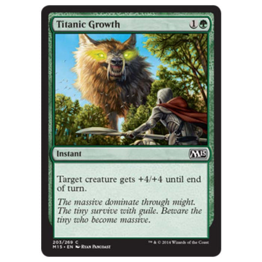 Magic the Gathering - M15 Core Set - Titanic Growth - 203/269