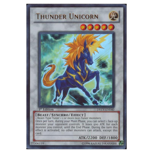 Yu-Gi-Oh! - Duelist Revolution - Thunder Unicorn (Ultra Rare) DREV-EN040