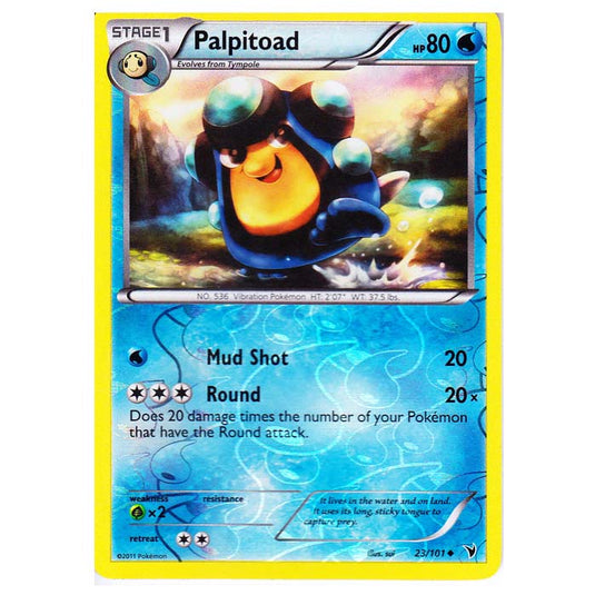 Pokemon - Black & White - Noble Victories - (Reverse Holo) - Palpitoad 23/101