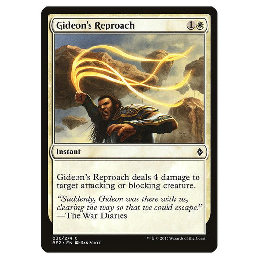Magic The Gathering - Battle For Zendikar - Gideon's Reproach - 30/274 (Foil)