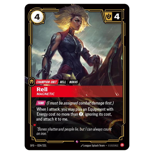 Riftbound: League of Legends TCG - Spiritforged - Rell - Magnetic - 024/221