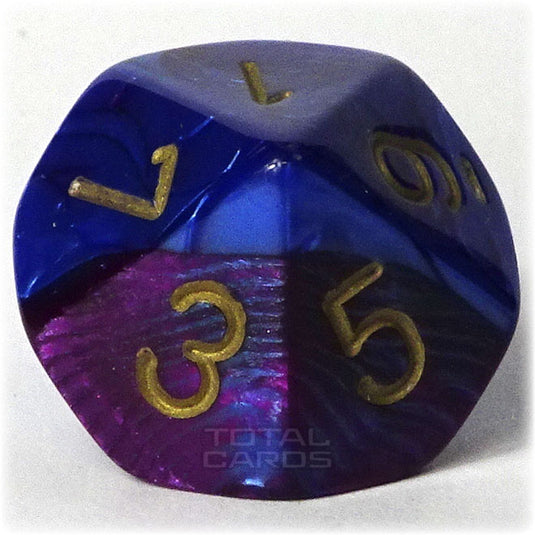 Chessex - Gemini 16mm D10 - Blue-Purple w/Gold