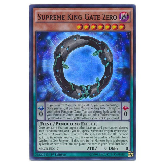 Yu-Gi-Oh! - Maximum Crisis - Supreme King Gate Zero (Super Rare) MACR-EN017