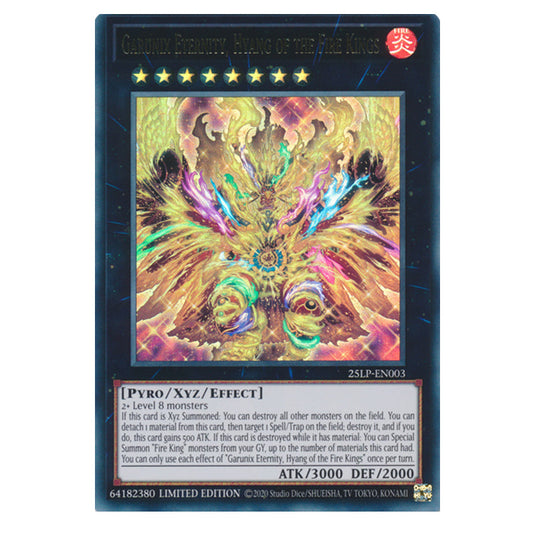 Garunix Eternity, Hyang of the Fire Kings 25LP-EN003a card from the Yu-Gi-Oh! set World Championship 2025 - Limited Pack