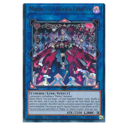 Maliss <Q> Hearts Crypter 25LP-EN016a card from the Yu-Gi-Oh! set World Championship 2025 - Limited Pack