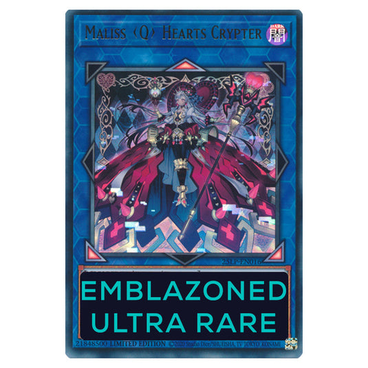 Maliss <Q> Hearts Crypter 25LP-EN016c card from the Yu-Gi-Oh! set World Championship 2025 - Limited Pack