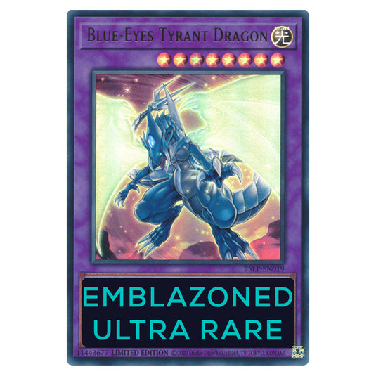 Blue-Eyes Tyrant Dragon 25LP-EN019c card from the Yu-Gi-Oh! set World Championship 2025 - Limited Pack