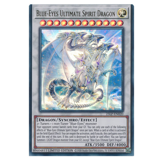 Blue-Eyes Ultimate Spirit Dragon 25LP-EN020a card from the Yu-Gi-Oh! set World Championship 2025 - Limited Pack