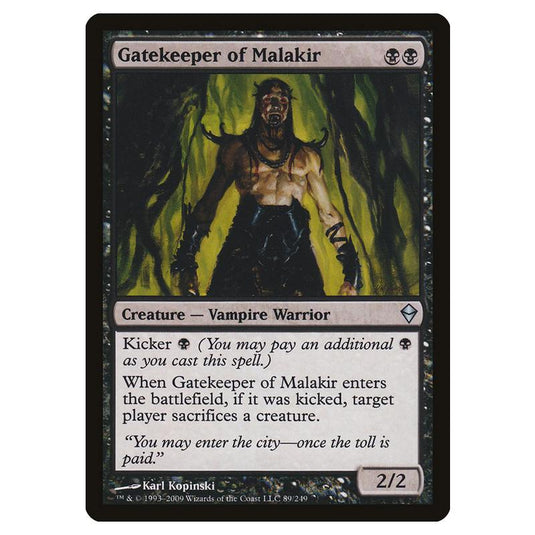 Magic The Gathering - Zendikar - Gatekeeper Of Malakir - 89/249