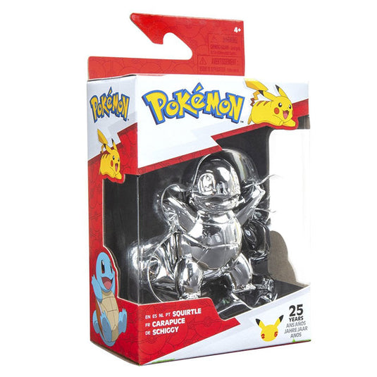 Pokemon - 25th Celebration - 3 Inch Silver Squirtle Figure