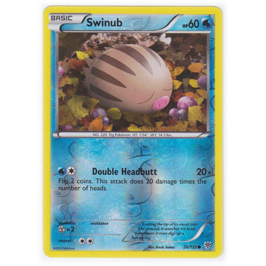 Pokemon - Black & White - Plasma Storm (Reverse Holo) - Swinub - 26/135