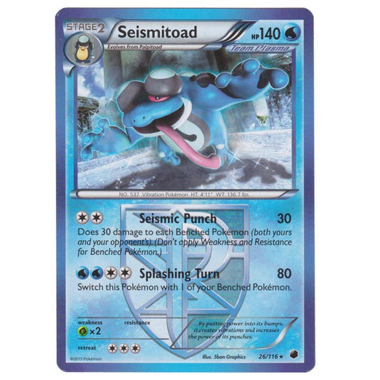 Pokemon - Black & White - Plasma Freeze - Seismitoad - 26/116