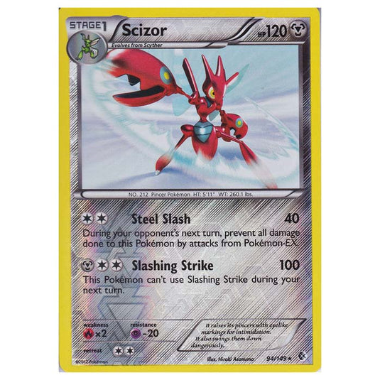Pokemon - Black & White - Boundaries Crossed (Reverse Holo) - Scizor 94/149