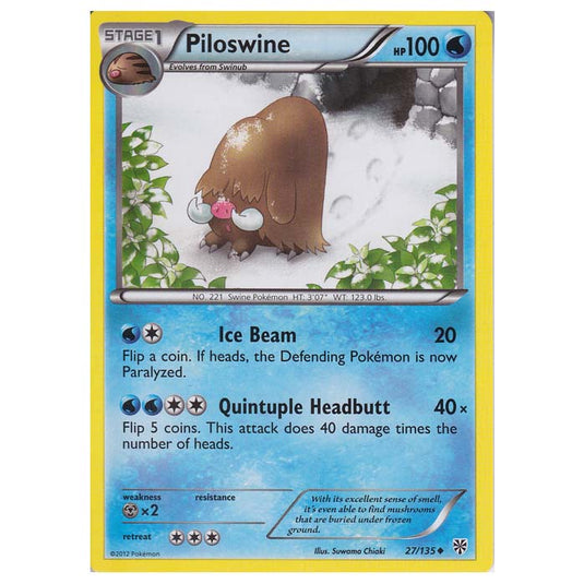 Pokemon - Black & White - Plasma Storm - Piloswine - 027/135