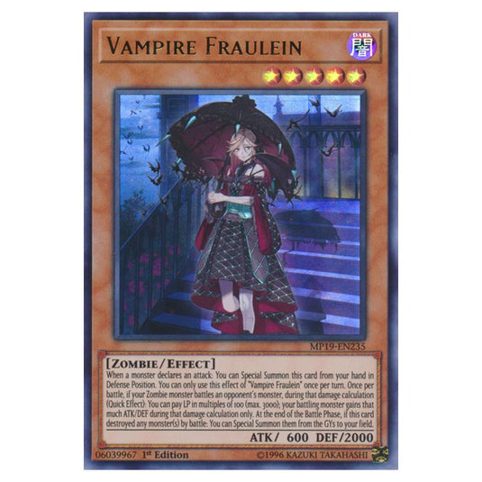 Yu-Gi-Oh! - 2019 Gold Sarcophagus Tin Mega Pack - Vampire Fraulein (Ultra Rare) MP19-EN235